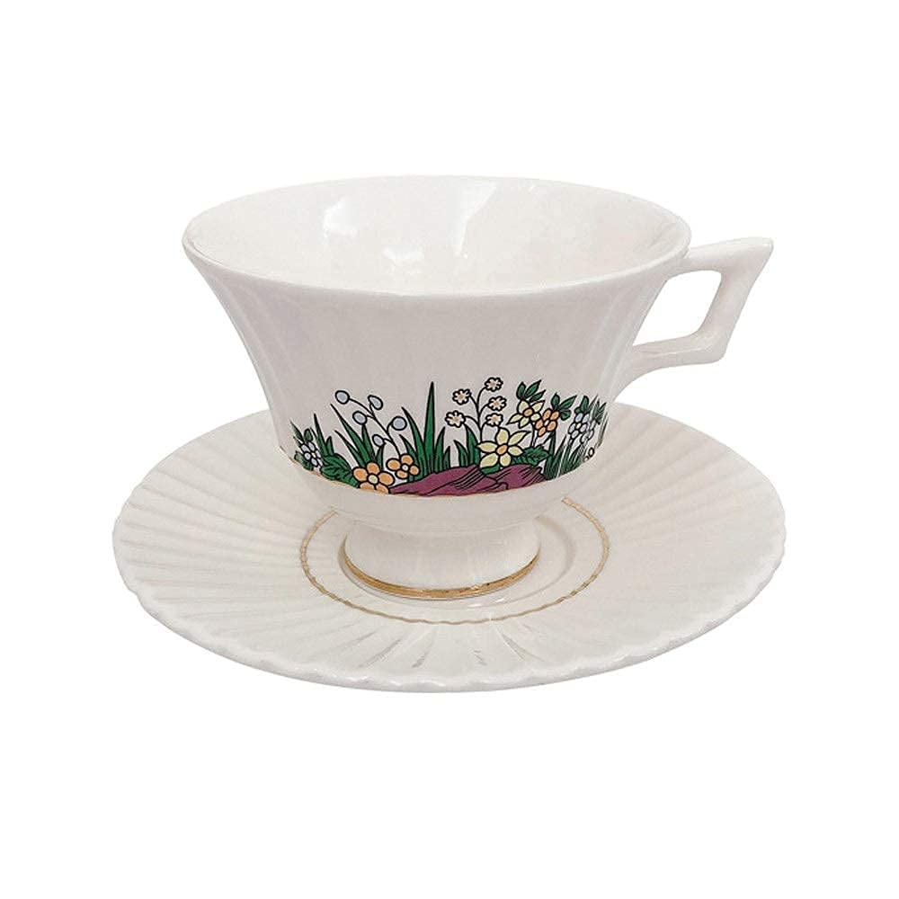 Taza de café de cerámica, Taza y platillo de té de China, Juego de Taza de café de cerámica con platillo y Cuchara, Tazas de café, Taza de café de cerámica roja de la Tarde, Juego