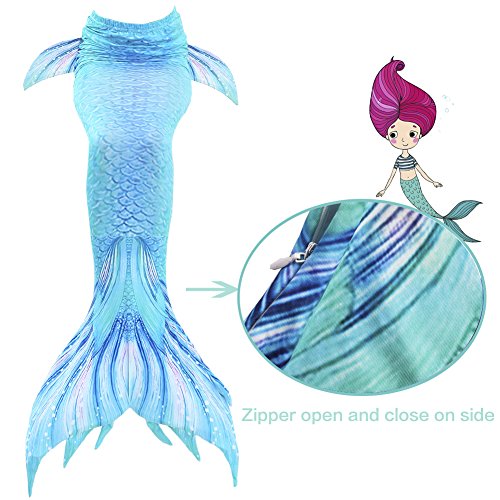 Galldeals Mermaid For Swimming Girls Swimsuit Princess Bikini Set Bathing Suit Swimmable Costume (No Monofin) #TOP6