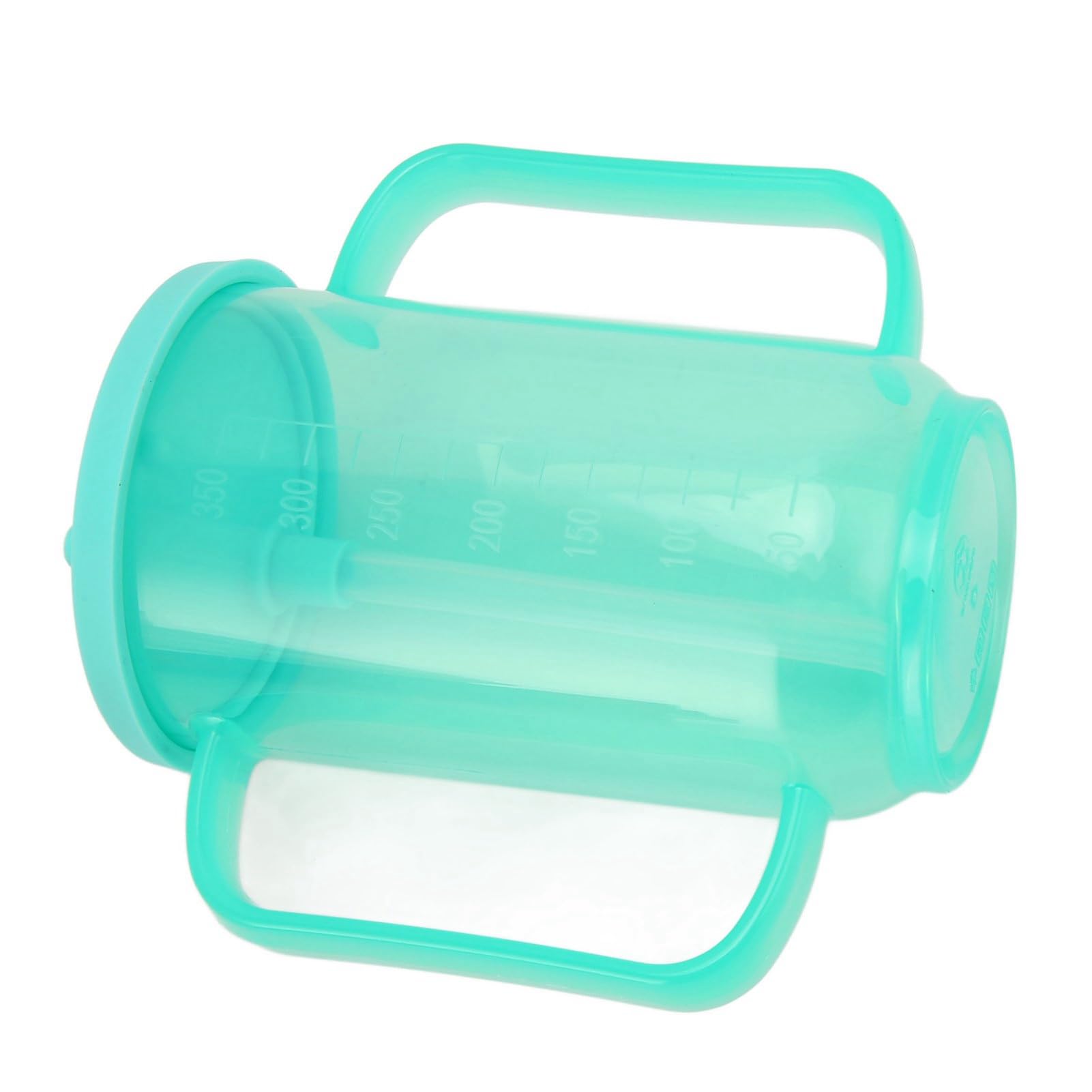 Socobeta Gobelet à Bec Adulte 350ML avec Paille, avec Deux Poignées pour Patients Handicapés ou Personnes âgées, Gobelet D'aide à L'alimentation et à la Boisson de Convalescence