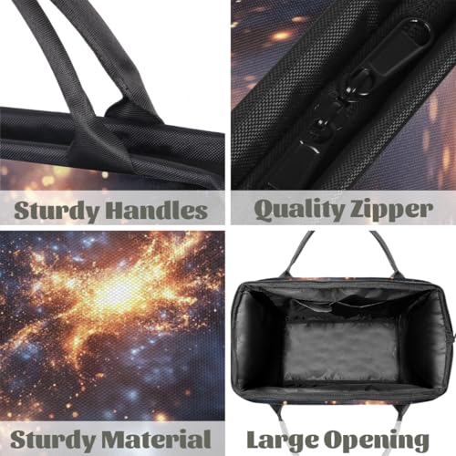 Red Universe Starry Sky Weekender Overnight Bag for Women Waterproof Carry On Travel Duffle Bags with Pocket Lightweight Sports Gym Tote Bag Large Luggage Workout Personal Item Hospital Bags4