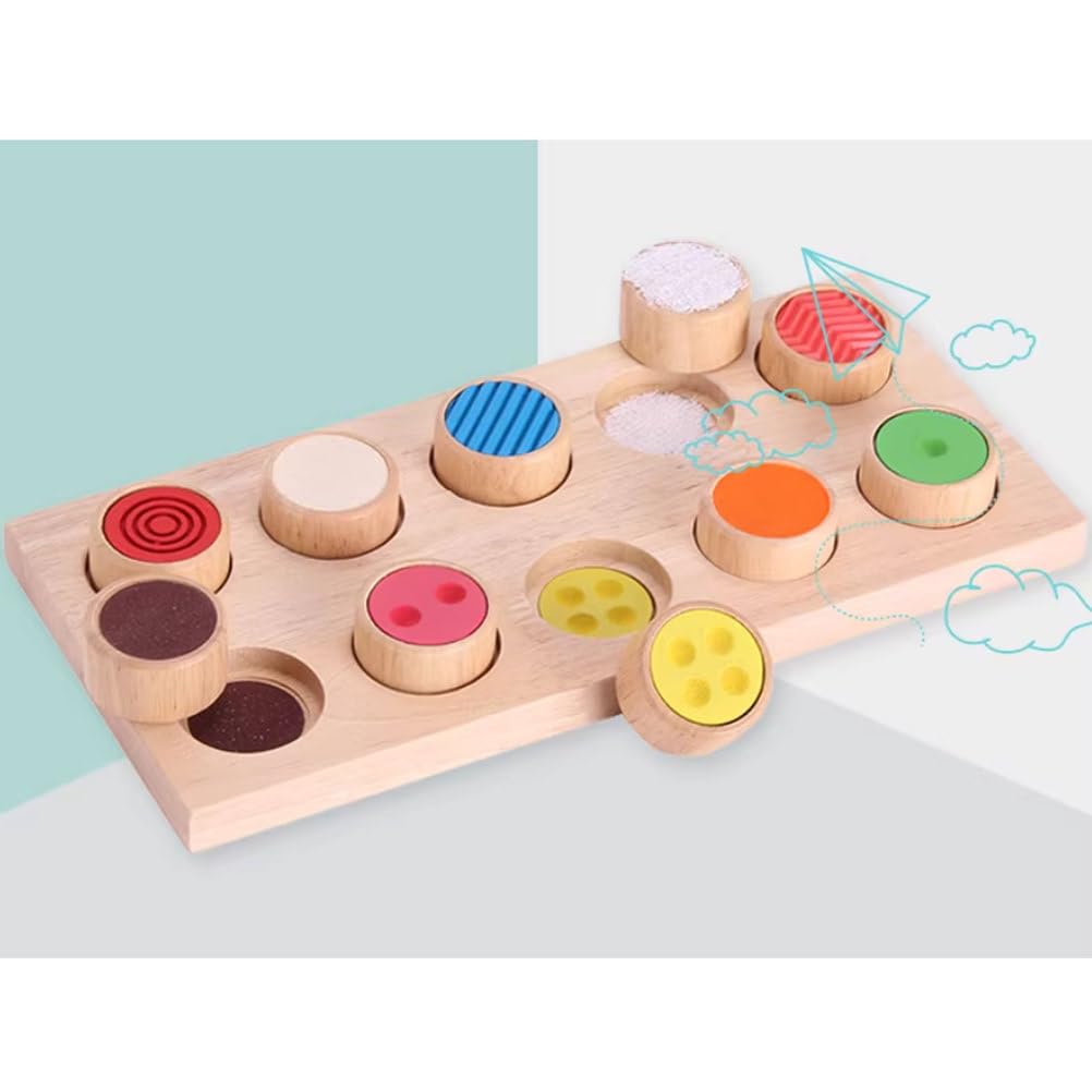 Ausili Didattici Montessori Pannello Tattile Scatola Colorata Confezione Gioco Tattile Formazione Giocattoli Educativi per la Prima Infanzia Sviluppo Cognitivo