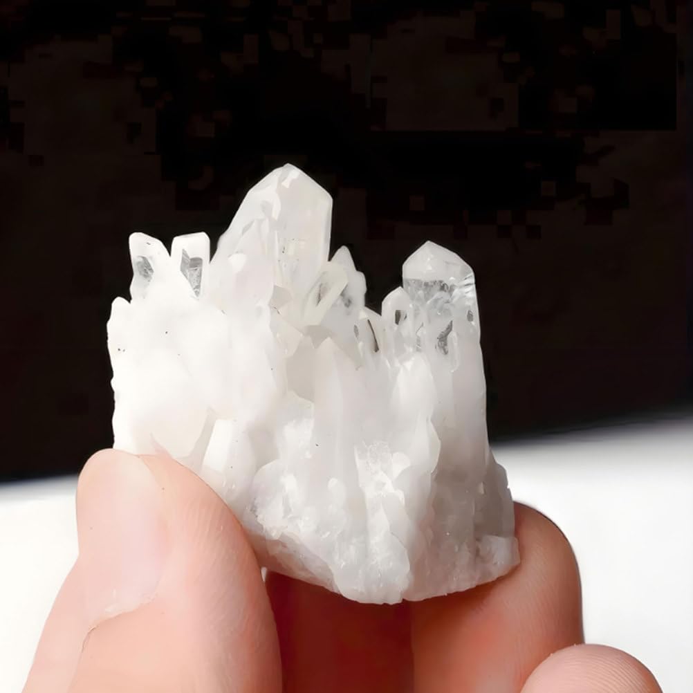 ITCLEYMDZV Crystal Cluster White Rock Quartz Geode Druzy for Balance Calming Effects,80~110g