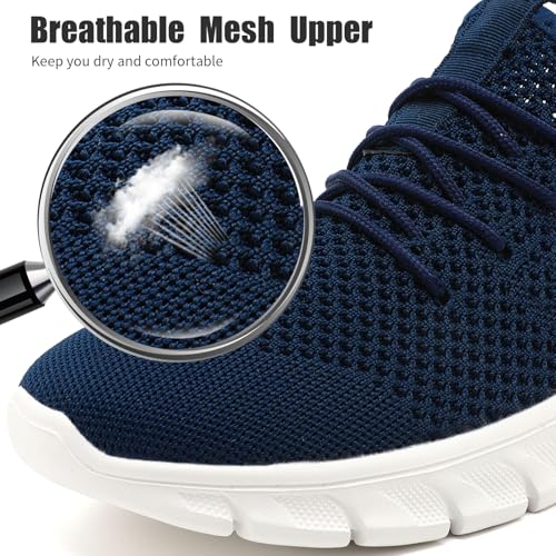 Image of Mens Running Shoes Slip On Tennis Walking Sneakers Workout Athletic Lightweight Casual Sport Shoes