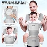 Baby Carrier with Baby Hip Seat Carrier, Ergonomic Toddler Carriers Backpack with Night Reflector Strip, Adjustable Front and Back Carry for Newborn 0-45 Months up to 55 lbs, Baby Gifts - Image 3