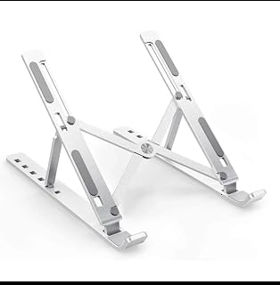 6 Angles Adjustable Aluminum Ergonomic Foldable Portable Tabletop Laptop/Desktop Riser Stand Holder Compatible for MacBoo Price In India