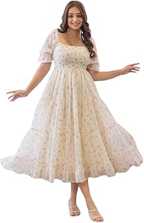 KUDUZO Maxi Dress for Women | Floral Printed Maxi Dress for Women | Trendy Long One Piece Summer Outfit | Lightweight Flar...