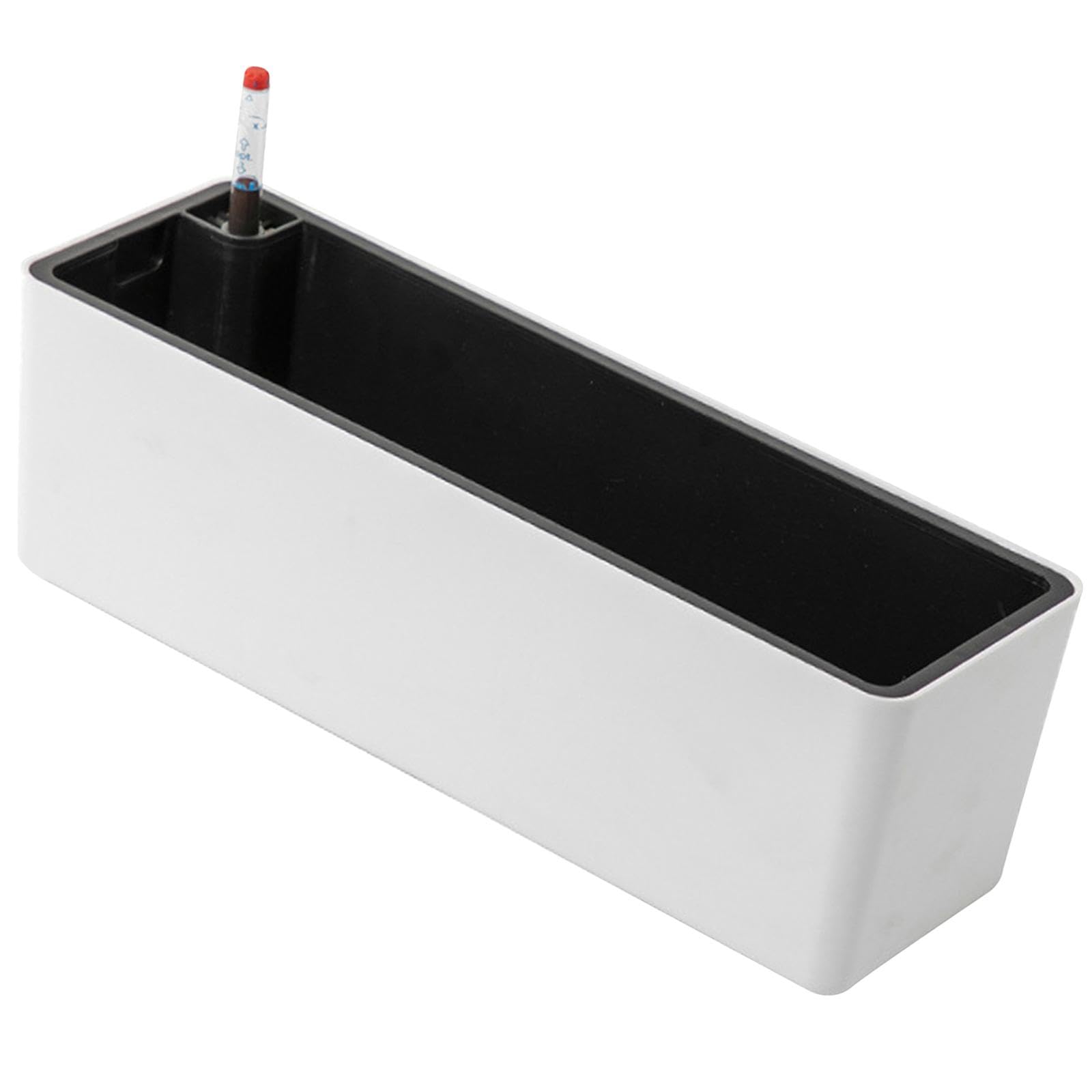 Rechteckiger selbstbewässernder Pflanzkübel mit Wasserstandsanzeige, Fensterkasten für Fensterbank, Garten, Pflanzen, Gemüse, Blumen, Weiß