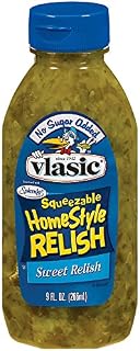 Vlasic Squeezeable Homestyle Sweet Relish, No Sugar Added, Keto Friendly, 8 Pack