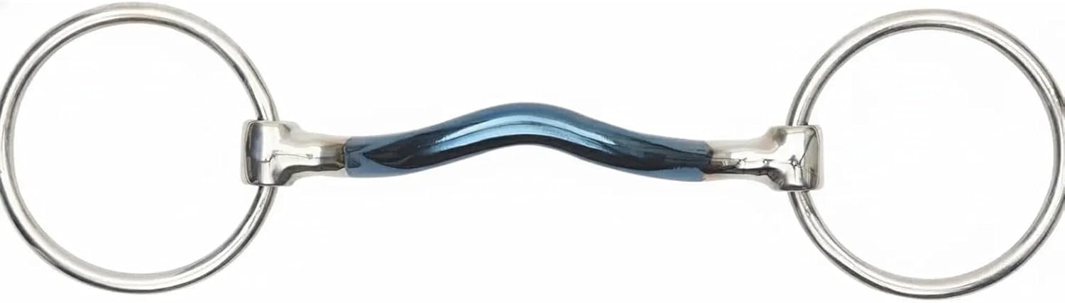 Shires Blue Alloy Loose Ring with Mullen Mouth