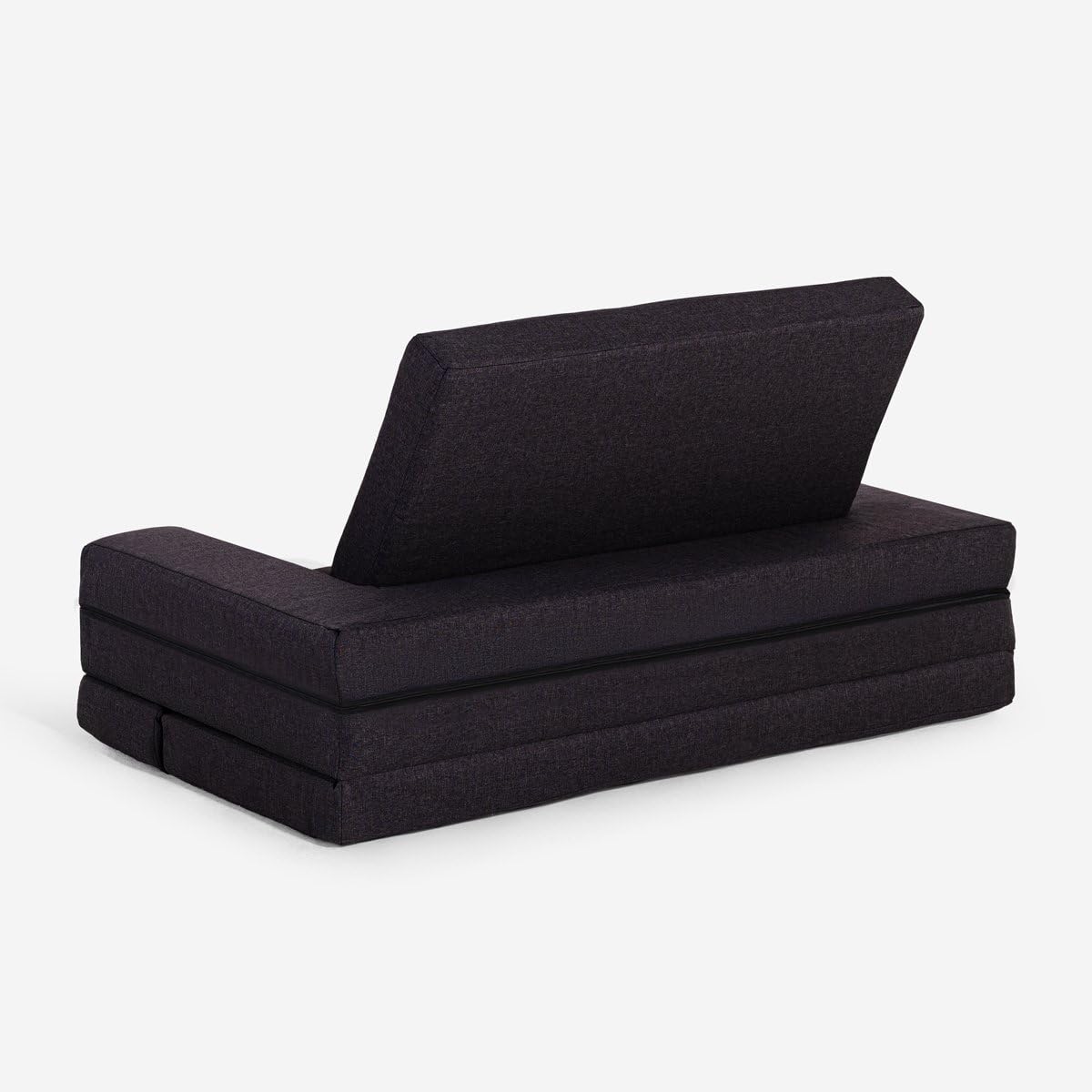 Produce Shop Sofá Cama de 2 plazas Modular Plegable Compacto de Tela Miranda - Negro