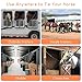4 Sets Horse Tie Ring, Horse Tack and Supplies, Safe Horse Accessories Training Equipment with Eye Bolt and Snaps Saddle Black