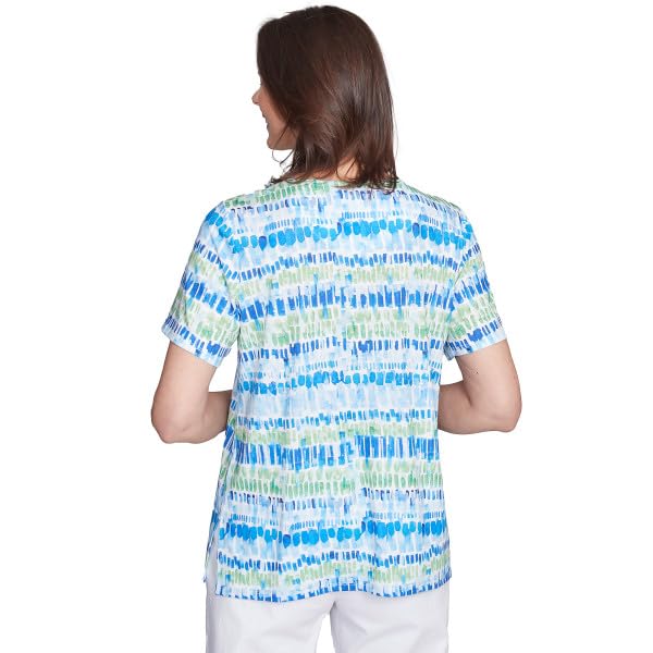 T-shirt en polyester multicolore Alfred Dunner Chicklet fluide et infroissable