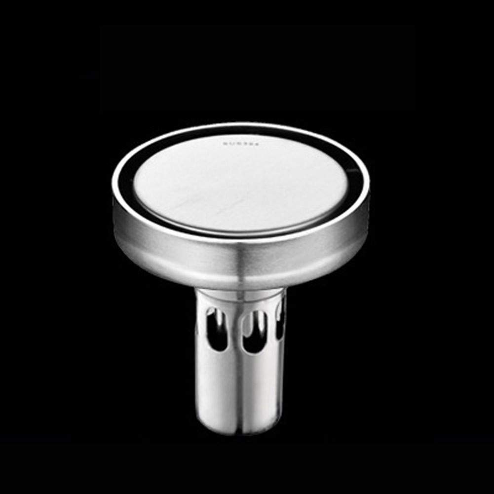 Desagüe de Ducha Invisible con Inserto de baldosas, desagüe Redondo con Cubierta extraíble, desagüe de baño de Acero Inoxidable 304 con Filtro para Cocina, baño, Garaje y sótano.