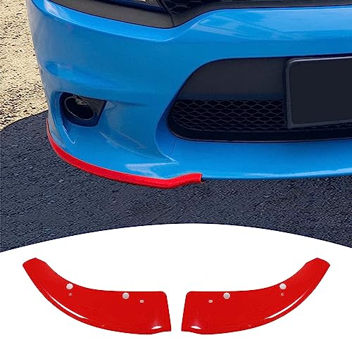PDKLIN for Charger Front Bumper Lip Splitter Protector Cover Trim for 2015-2023 Dodge Charger Red Exterior Accessories 2pcs, Not for SXT/Widebody by PDKLIN - Used condition - US$33.49