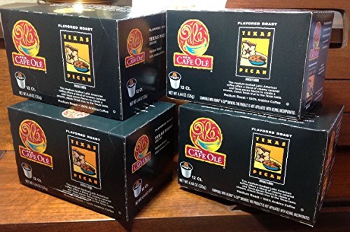 HEB Café Ole - Tazas individuales de café para una sola porción, caja de 12 unidades (paquete de 4) (48 tazas) (Texas Pecan - Cuerpo Medio (Mezcla