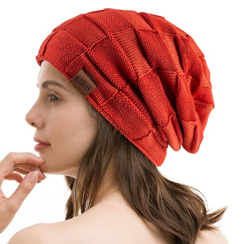 Image of REDESS Beanie Hat for Men and Women Winter Warm Hats Knit Slouchy Thick Skull Cap Acrylic Wool
