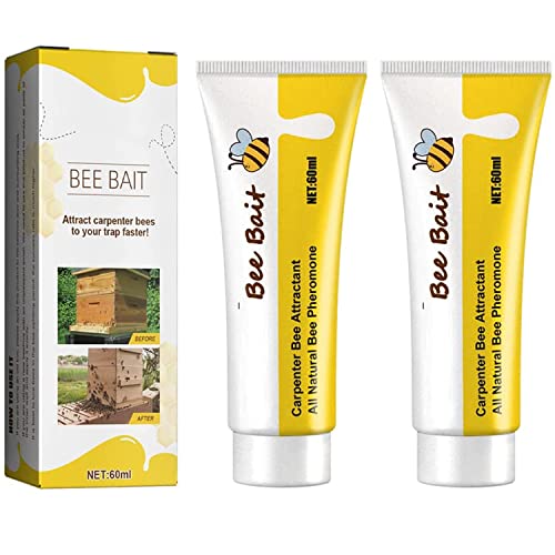 Cebo de abeja, crema atrayente fácil de abeja, 60ml, cebo de señuelo, herramienta de abeja de miel, trampa, macetas de colmena de miel, apicultura, atraer colonia (2PCS) Cover