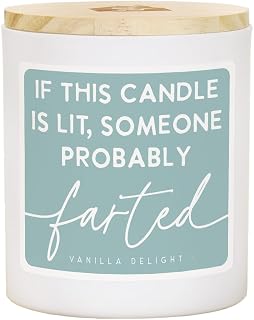 Simply Said, INC Funny Farting Candle, Someone Farted Vanilla Candle, Scented 11 oz Premium Soy, Hand Poured in USA, CDL1074