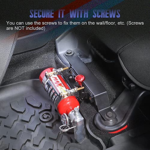 samman Universal Roll Bar Fire Extinguisher Mount Quick Release Bottle Holder Bracket Compatible with Jeep Wrangler Polaris UTV Cam-Am ATV