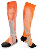  I-Select Compresión Medias Compresión Calcetines Sport circulación Recuperación, Unisex, color naranja, tamaño EU 35-38 / S-M