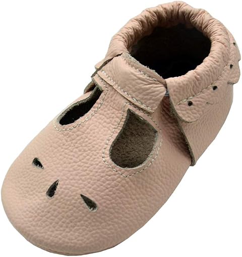 iEvolve Baby Leather Soft-Sole First Walker Crib Shoes Moccasins