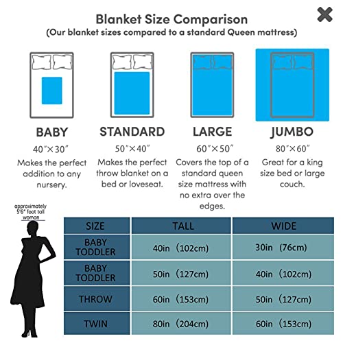 Sunprotsd Cartoon Blanke Plush Throw Fleece Blanket Lightweight Warm Cozy Blanket For Kids Adult 50"X 40" #TOP6