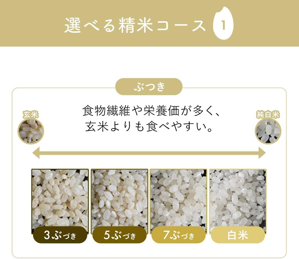 Amazon | 精米機 家庭用 玄米 白米 無洗米 3ぶづき 5ぶづき 7ぶづき ね