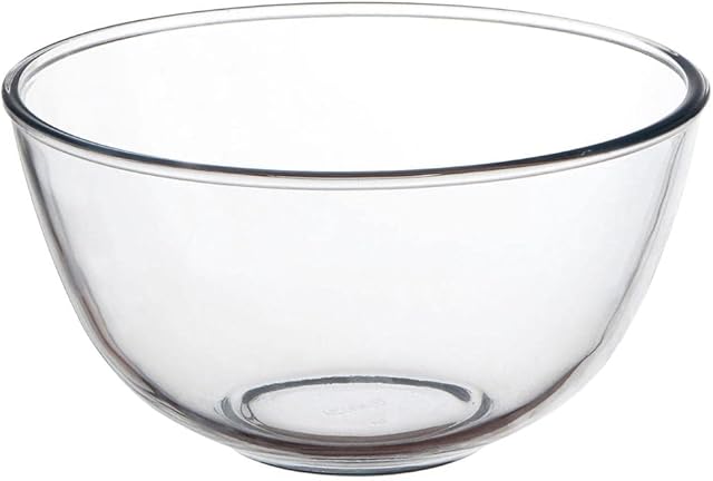 Pyrex Classic Round Glass Bowl Ovenproof and Microwave Safe 0.5 Litre Transparent (Pack of 4)