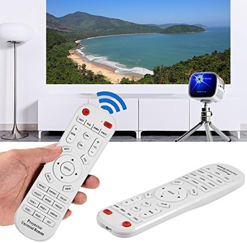 Kafuty Projector Remote Control ABS Universal Smart Remote Control Controller for Projector 10 Remote Control Distance White