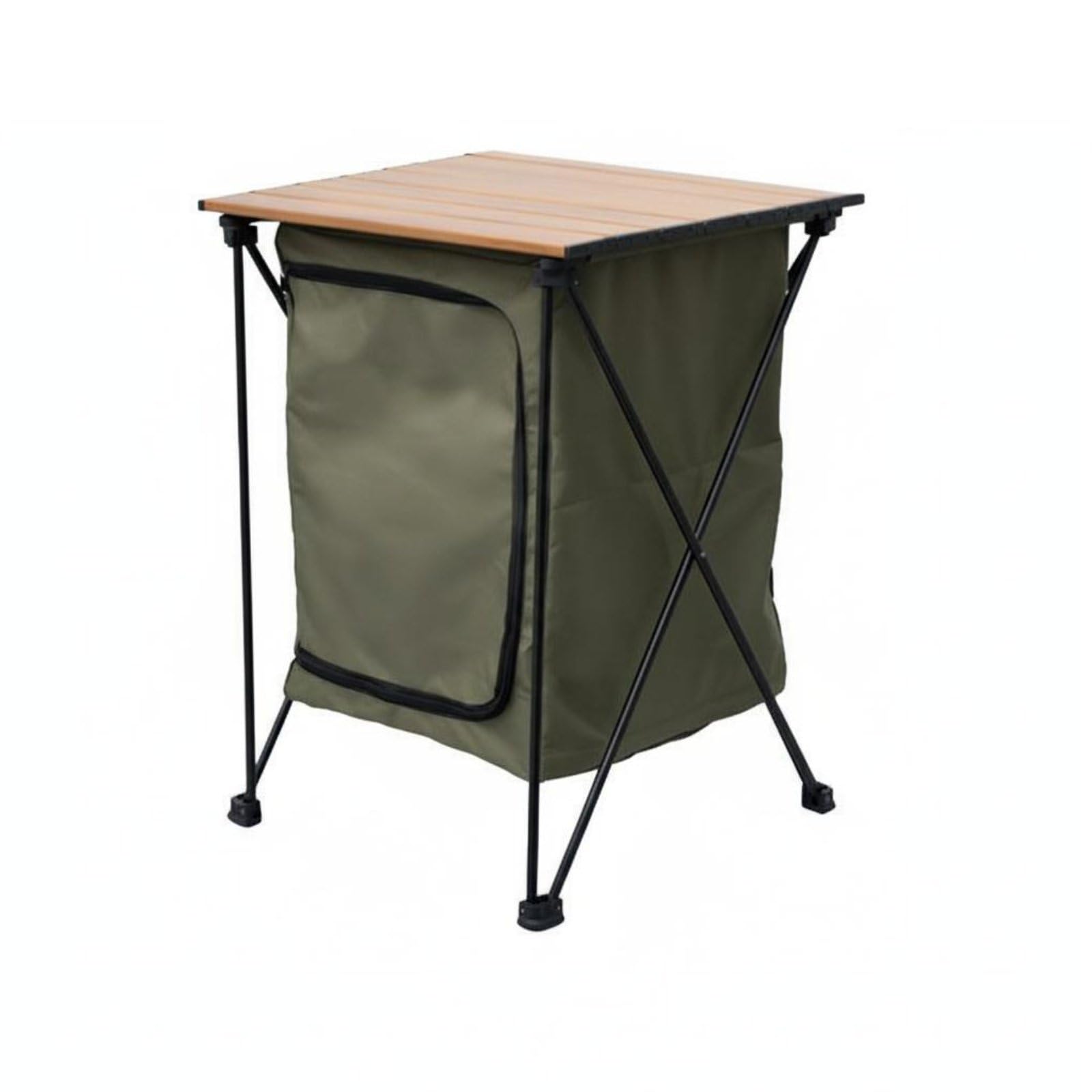 Gabinete de Almacenamiento Plegable con Estructura Resistente Mueble de Camping Organizador de Utensilios y Mesa Portátil Fabricado con Soporte de, Color to 1