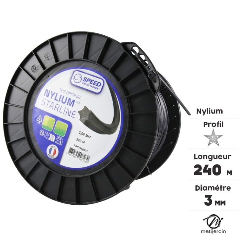 Matijardin - Fil débroussailleuse Etoilé 3 mm x 240 m Oregon Nylium