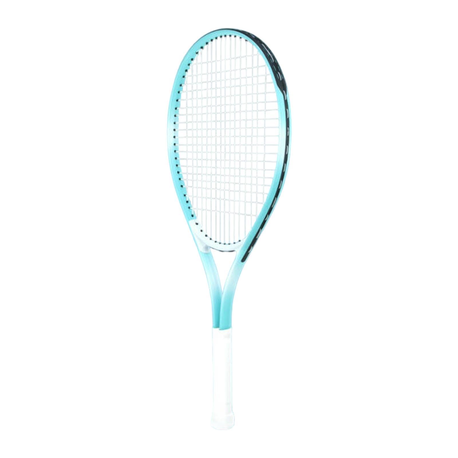 Ronyme Tennis Racket High Strength Nylon Strings Comfortable Shockproof, Tennis Equipment Tennis Racquet for Outdoor Game Players, Blue White