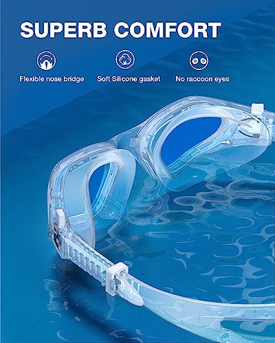 Image of ZIONOR Swim Goggles, G1 SE Swimming Goggles Anti-Fog for Adult Men Women
