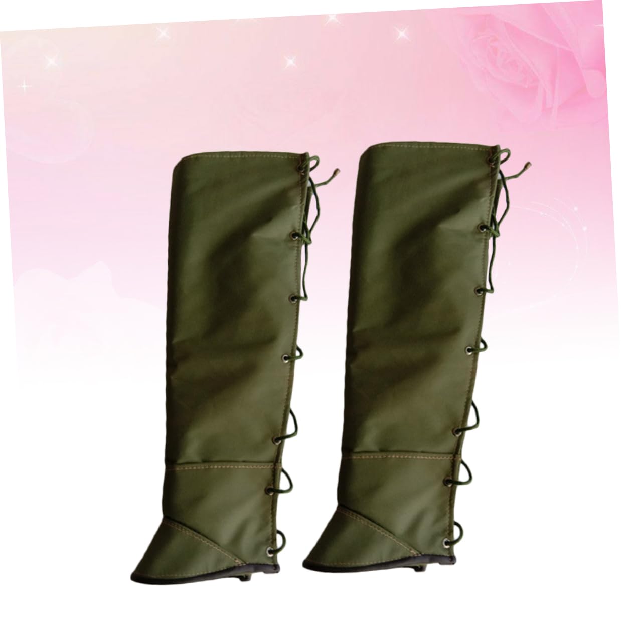 KOMBIUDA Guêtres de Protection pour Jambes D’extérieur, Vertes, en Toile
