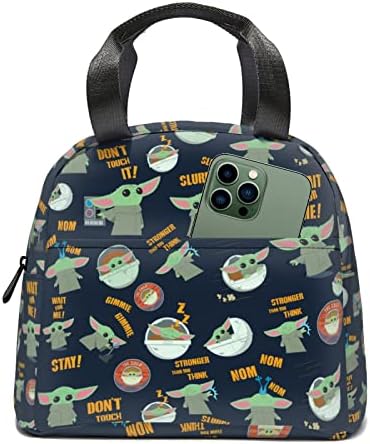 YEGRTUF Reusable Cute Insulated Lunch Bag 8x5x8.5 Inch Waterproof Tote Lunch Box for Women Men Cooler Lunchbox for Adults Work Travel Picnic Camping