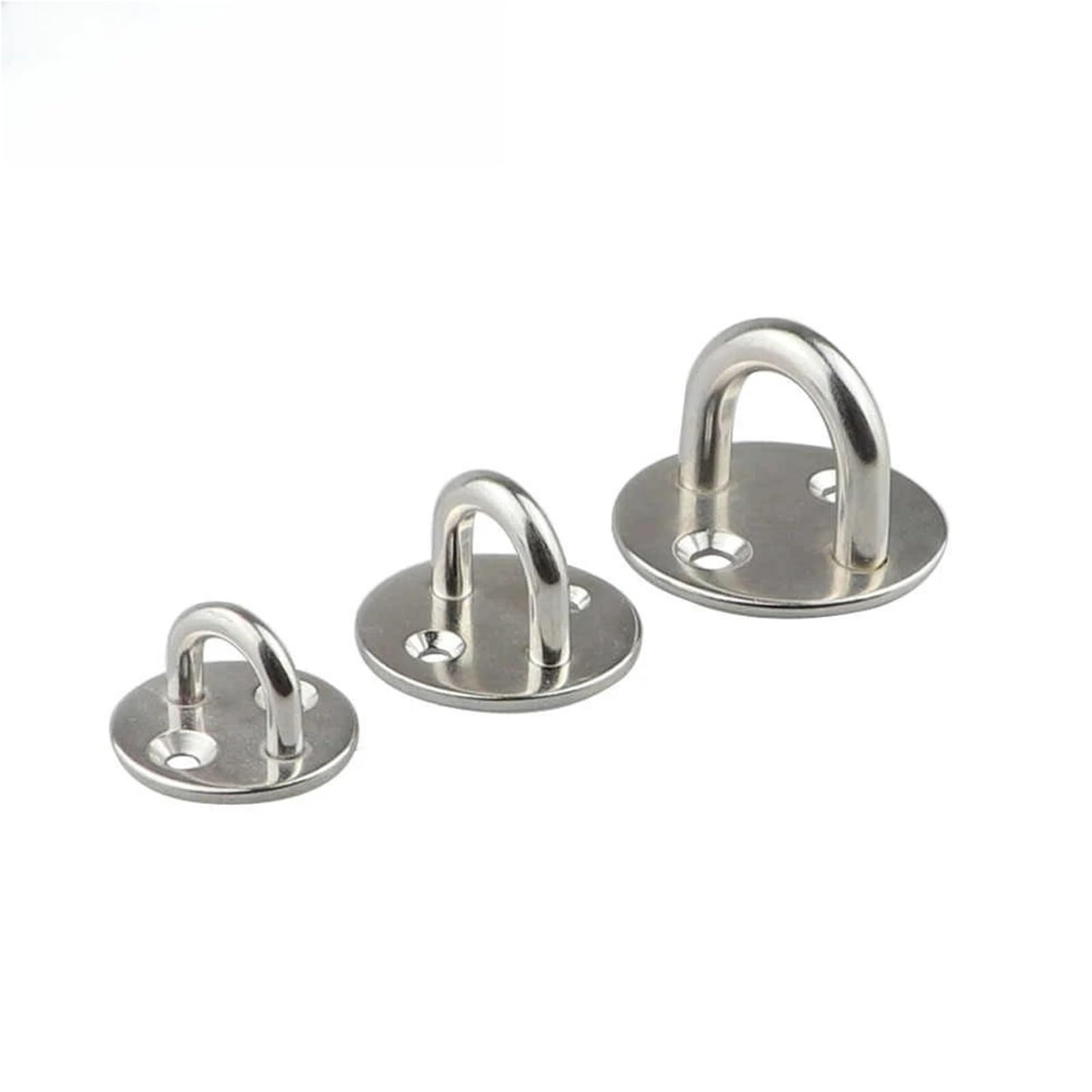 Ucygor M6 Eye Plate 6Pcs Stainless Steel Round Pad Eye Plate Hook Hanger Ceiling Wall Mount Boating Yacht Shade Sailing For Wall Ceiling Hanging(M6)