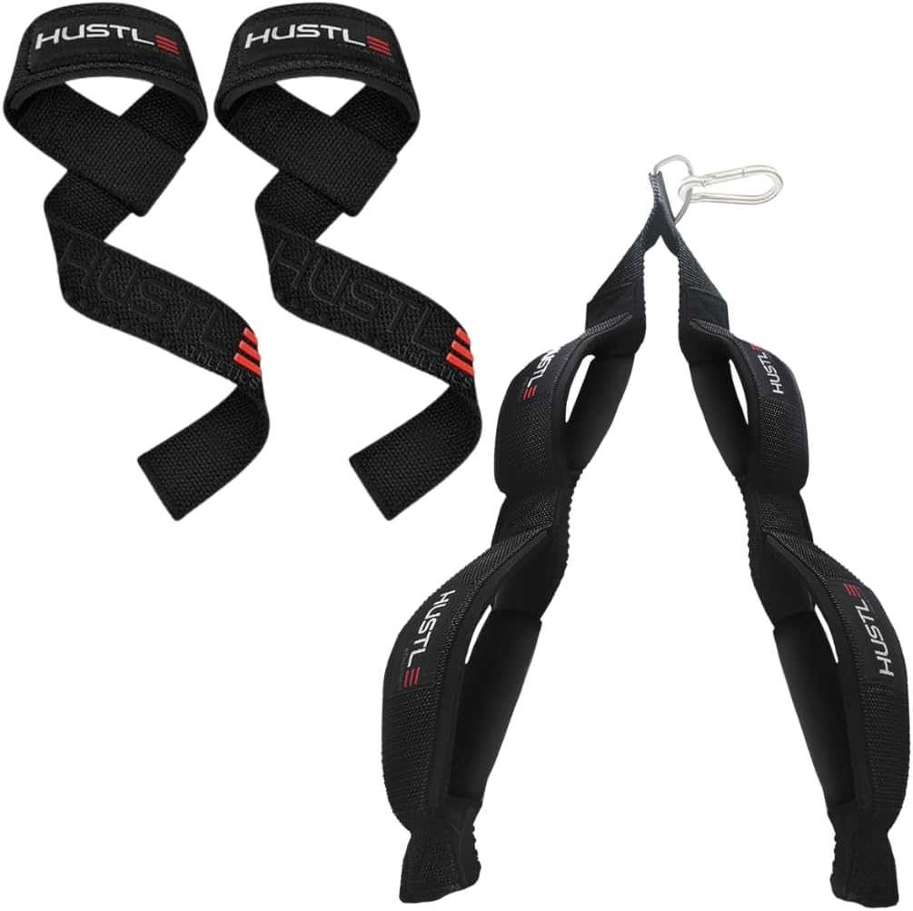 Hustle Athletics Lifting Strap & Tricep Strap Bundle