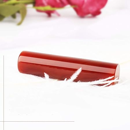 Amazon 赤メノウ印鑑 13 5ｍｍ 水晶印鑑 宝石印鑑 女性 誕生日 結婚 夫婦 彼女 天然石 パワーストーン 女性 銀行印 個人印鑑 印鑑セット 印鑑ケース 高級印鑑ケース付き 13 5ｍｍ 個人用印鑑 文房具 オフィス用品