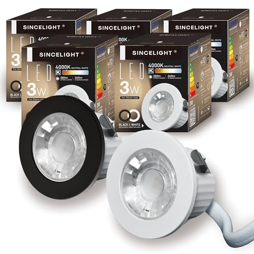 SINCELIGHT MINI Recessed Spotlight,Small Downlight for 35-40mm Ceiling Hole,Cabinet,Showcase
