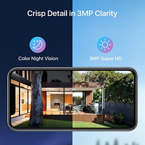 Cámara de seguridad Wi-Fi exterior de 3MP para vigilar el jardín y la entrada 8