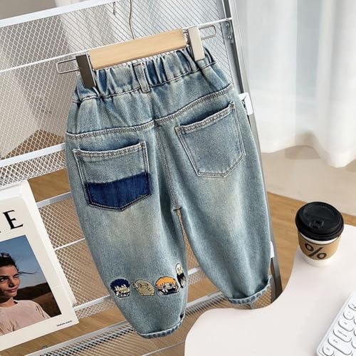 Children's Embroidered Loose-Fitting Jeans in Korean Style for Spring and Autumn3