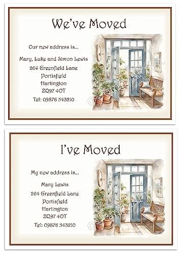 20 Printed Personalised Change Of Address ,new Home, Moving House - View #2