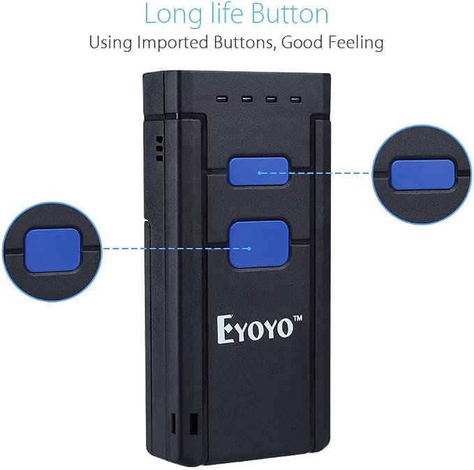 Eyoyo lector de códigos de barras inalámbrico 3 en 1 Bluetooth miniatura 8