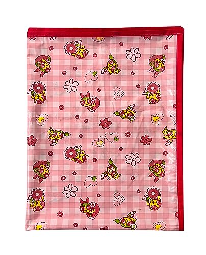 Image of EcoSoft Plastic Sheet,PVC Sheet for Kids,Rubber Sheet for Babies,Bed Wetting Protector(90 x 135 cm) (Pink PPG)