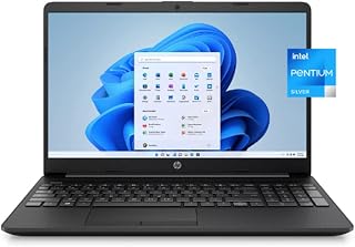 HP 15.6“ HD Diagonal Micro-Edge Bezel Laptop | Intel Pentium Silver N5030 | 4GB RAM | 128GB SSD | Intel UHD Graphics | Black | Windows 11 Home | with USB3.0 HUB Bundle