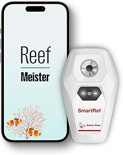 SmartRef Digital Refractometer by Anton Paar- Salinity Meter for Saltwater Aquariums, Reef Tank | Waterproof, ATC, 0.1 ppt Resolution, ±0.3 ppt Precision, 0-150 ppt Range, App-operated data management