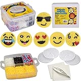 Emoji Smiley Face Fuse Beads - 6 Different Emojis - 3600pcs Beads (6 Colors), Tweezers, Peg Boards,...