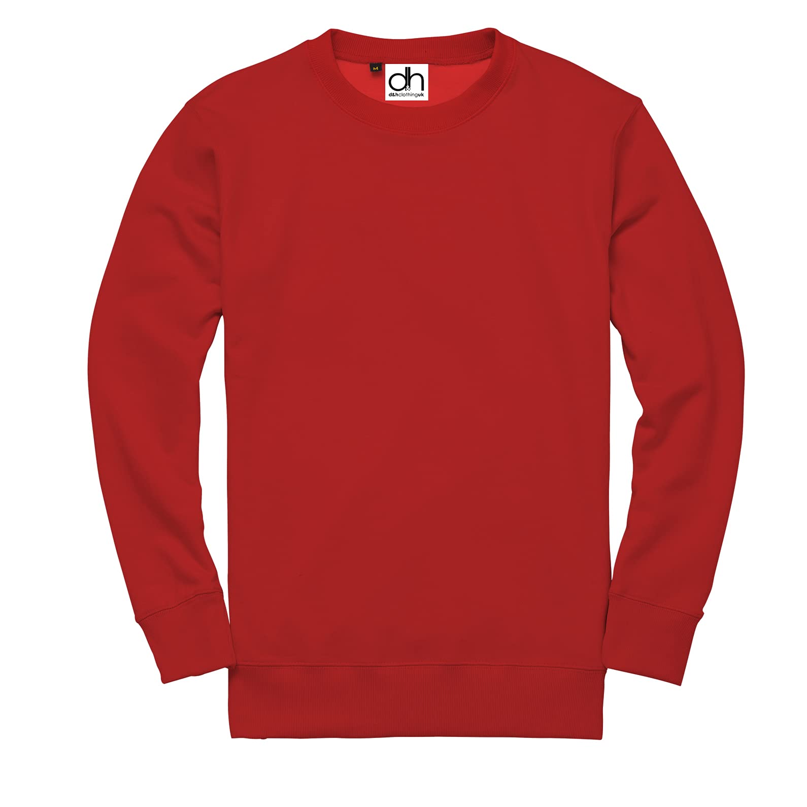 D&H CLOTHING UKPremium Sweatshirts Plain Workwear Casual Crewneck Jumper Sweater Sports Leisure Fleece