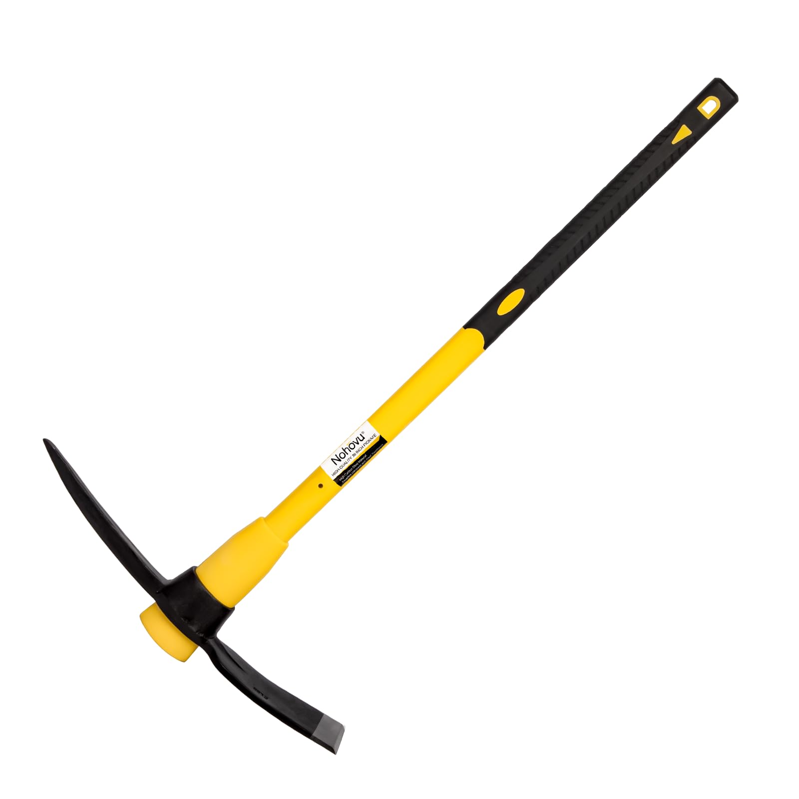 Photo 1 of ***DAMAGED - SEE NOTES/PICTURES***Nohovu Pickaxe with Shock Absorbing Fiberglass Handle, Heavy Duty Forged Steel Pick Axe for Digging, 36 Inches (406Y)***DAMAGED - SEE NOTES/PICTURES***