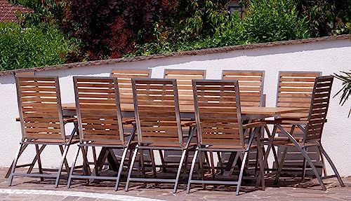 A-Grade Teakholz und Edelstahl — Materialien mit Haltung